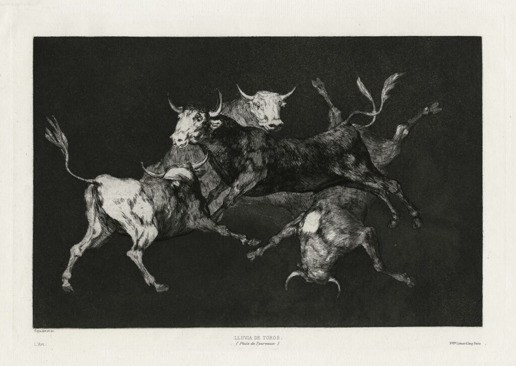 Goya – Lluvia de toros (Pluie de taureaux)