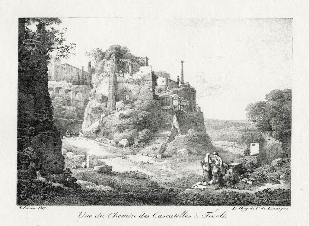 Thiénon – Vue du chemin des Cascatelles à Tivoli