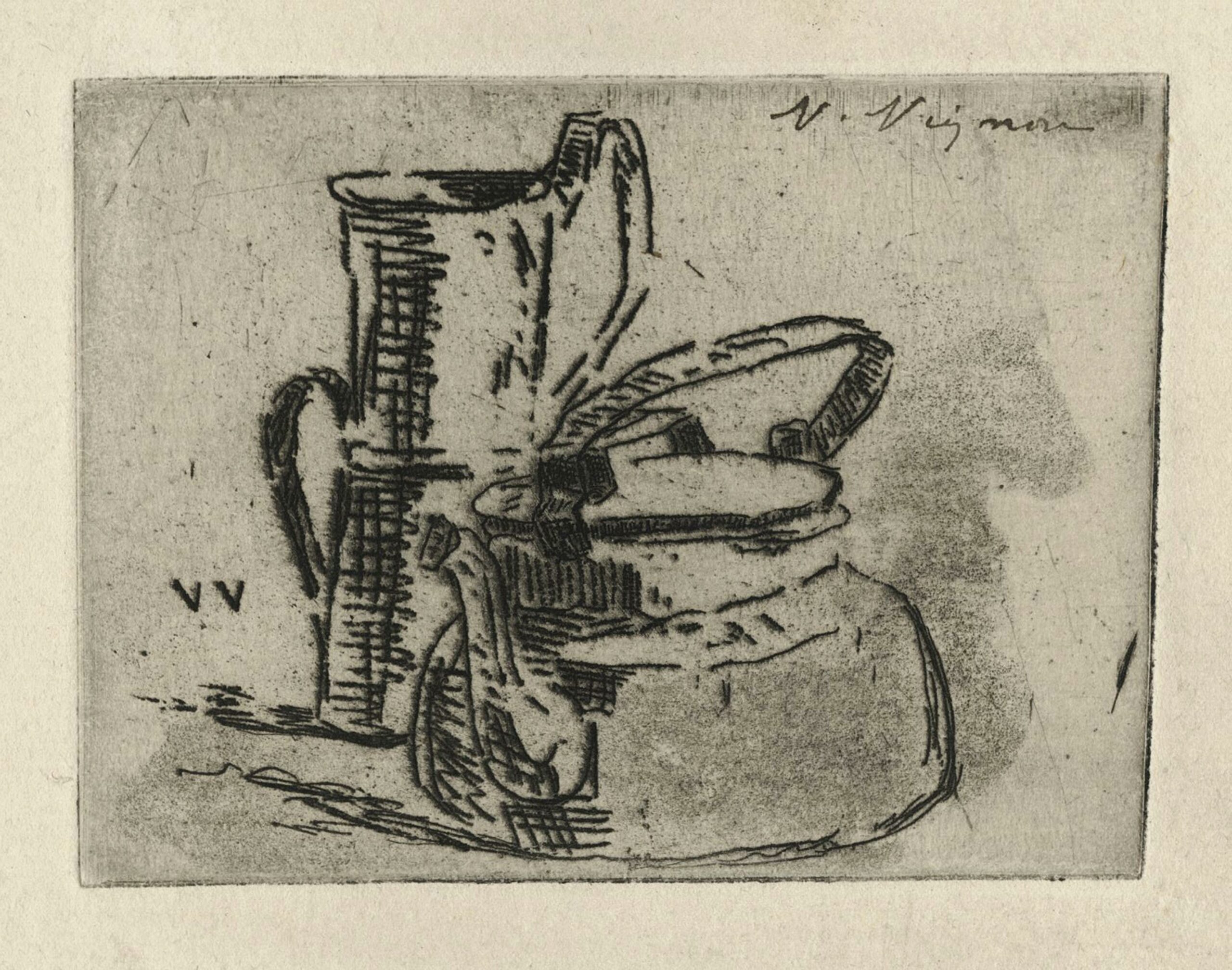 Victor VIGNON, Teapot and coffee maker, Gravure originale à l&rsquo;eau-forte et aquatinte, Galerie Paul Prouté Paris
