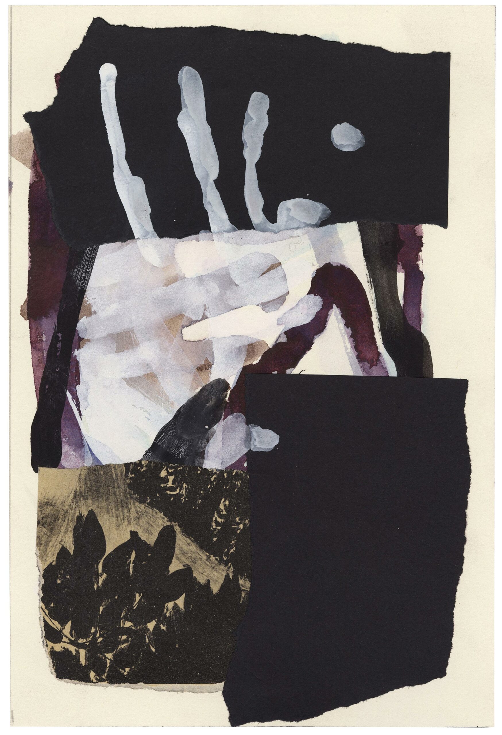 Pierre SKIRA, Untitled, Aquarelle, gouache, huile et collage sur papier fort, Galerie Paul Prouté Paris