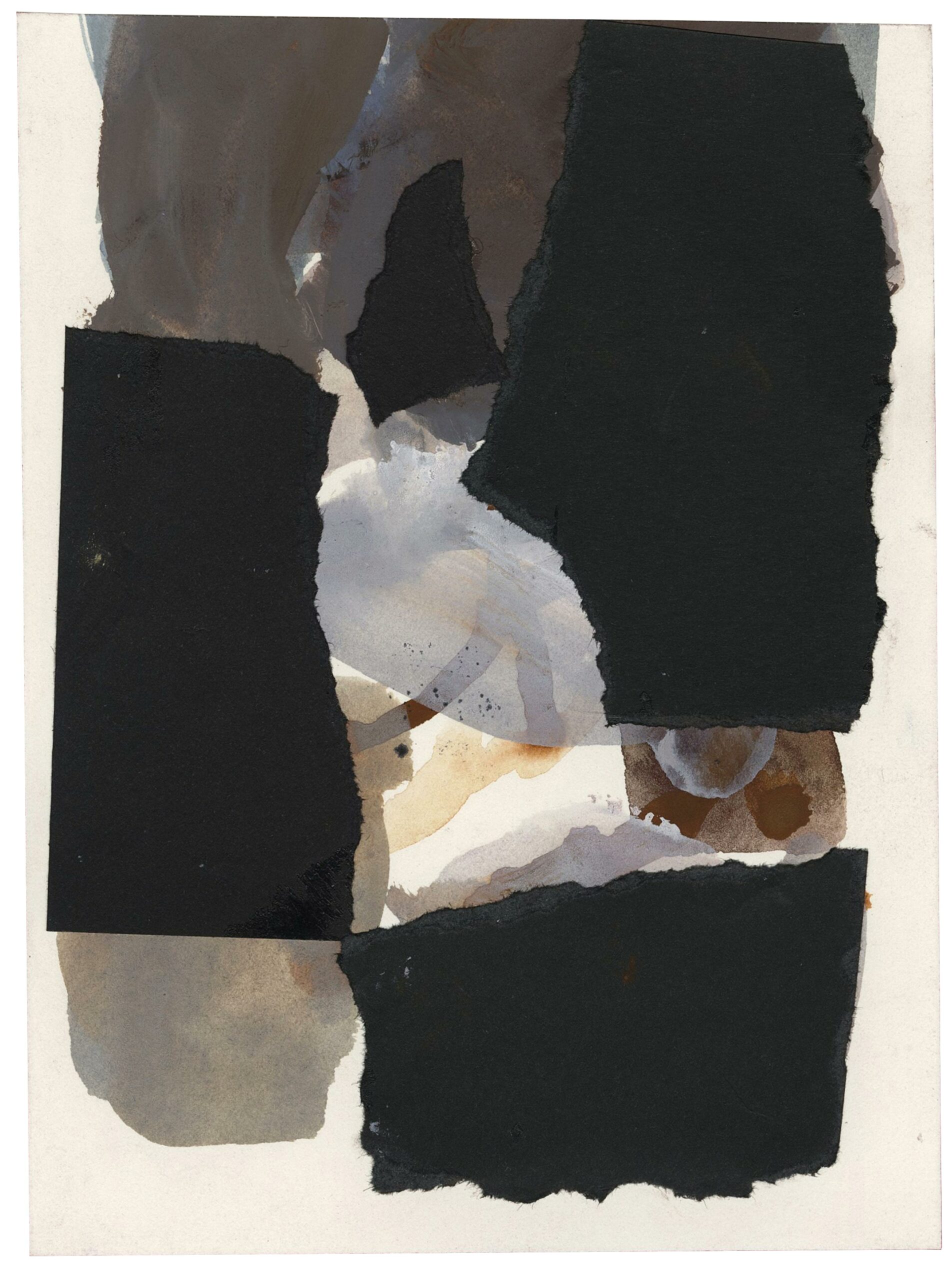 Pierre SKIRA, Untitled, Aquarelle et collage sur papier fort, Galerie Paul Prouté Paris