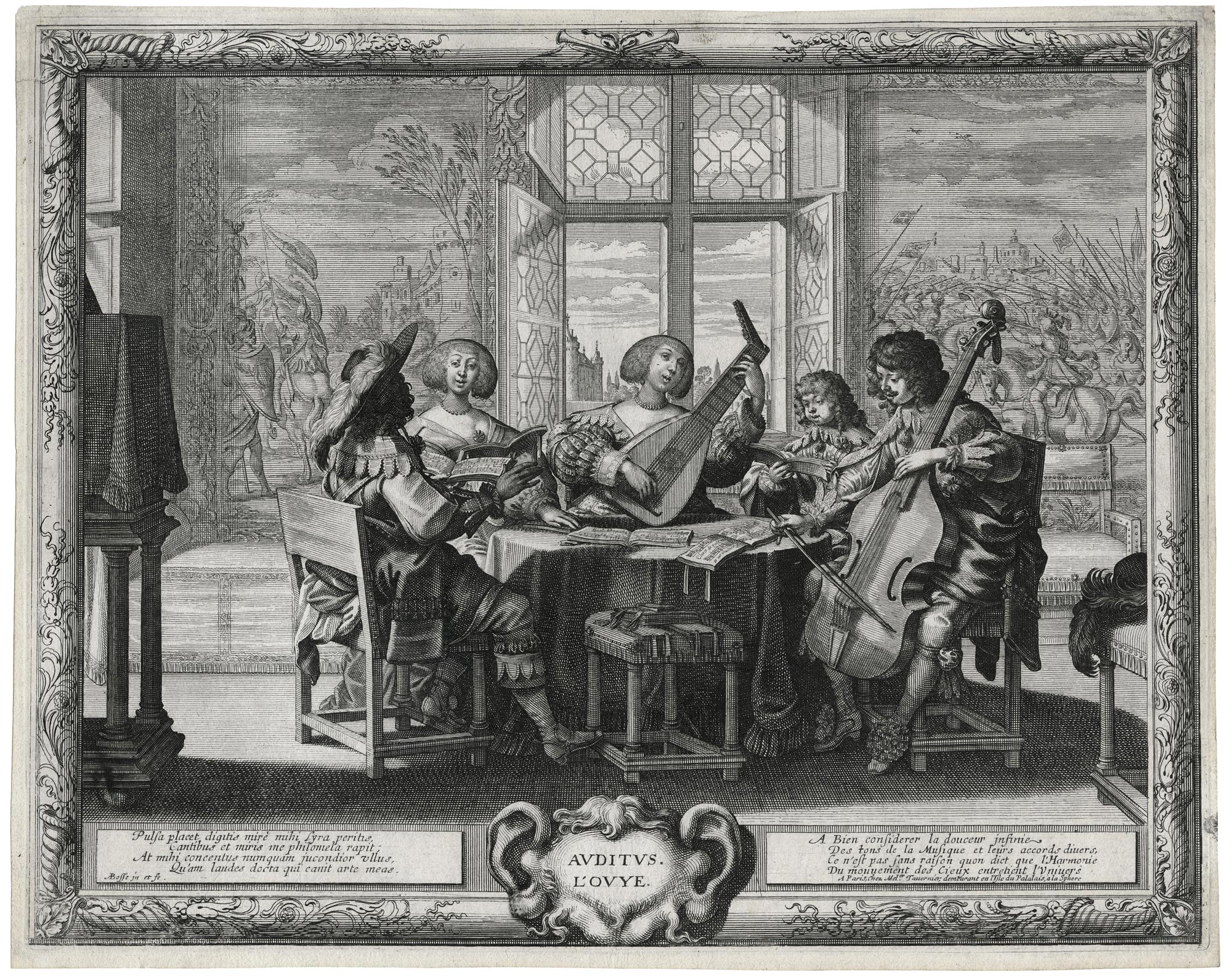 Abraham BOSSE, Les Cinq Sens, 1638, Suite complète, Galerie Paul Prouté Paris