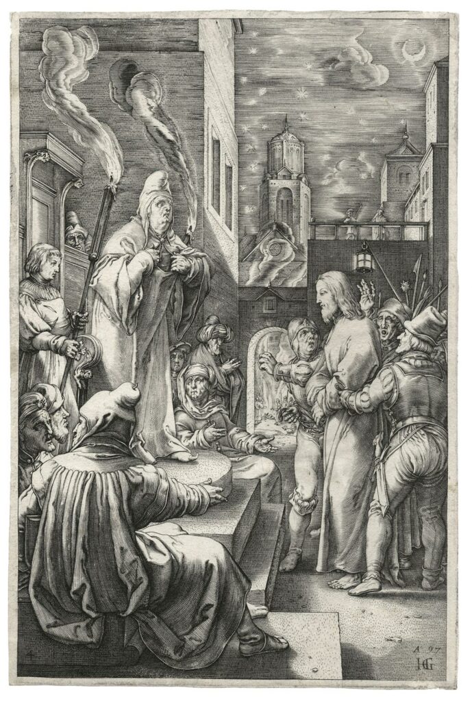 Goltzius – Jésus devant Caïphe