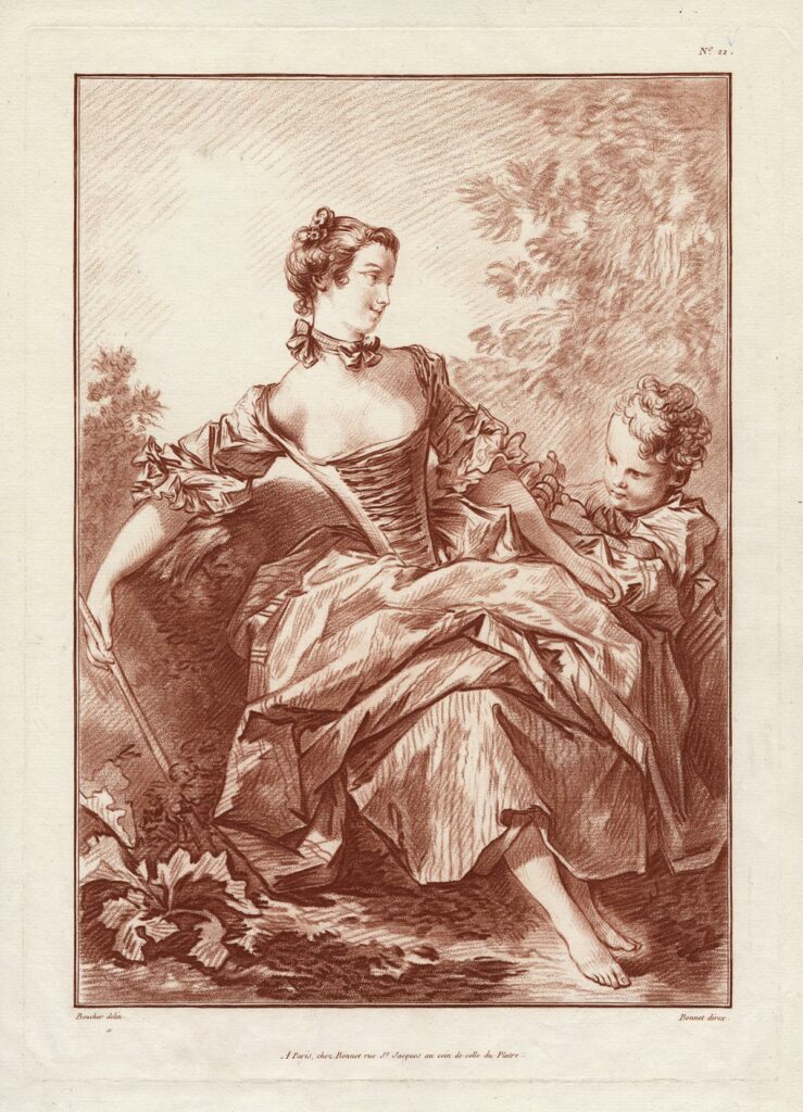 Bonnet – Bergère avec un enfant