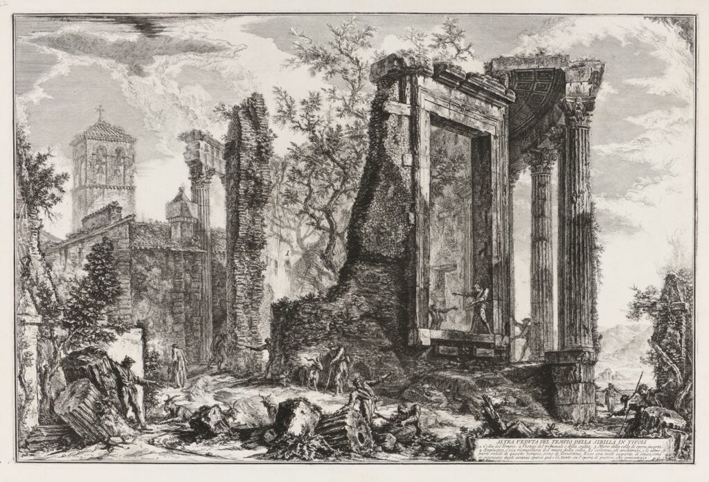 Piranesi – Altra Veduta del Tempio della Sibilla in Tivoli