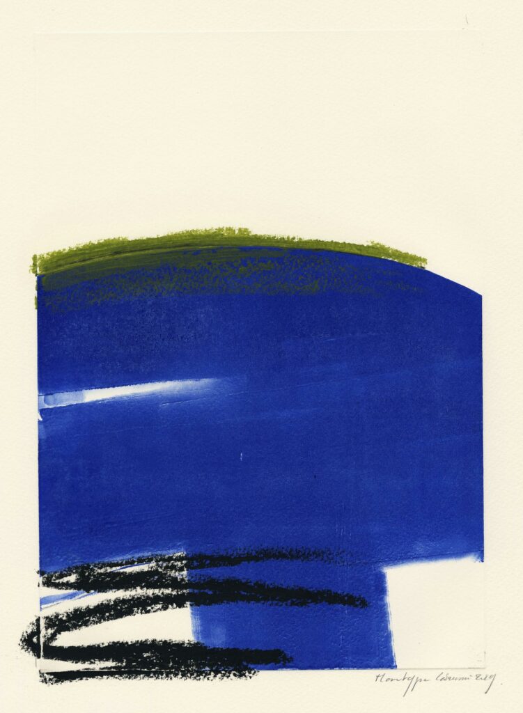 Labrunie – Sans titre (composition en bleu, noir et vert)