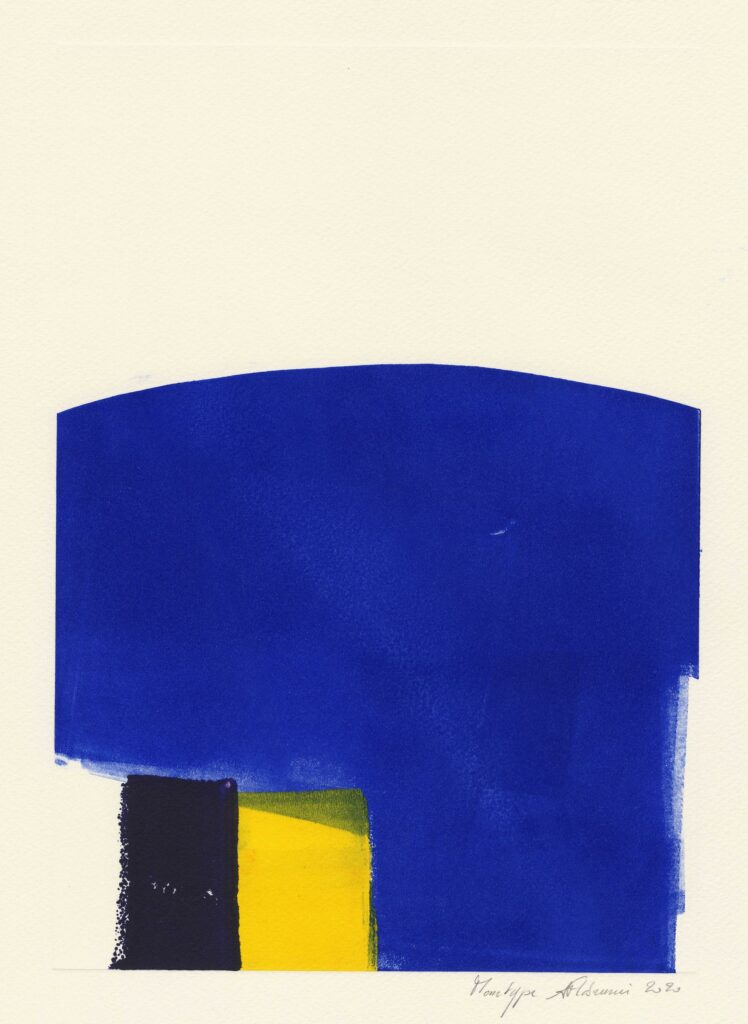 Labrunie – Sans titre (composition en bleu, jaune et noir)