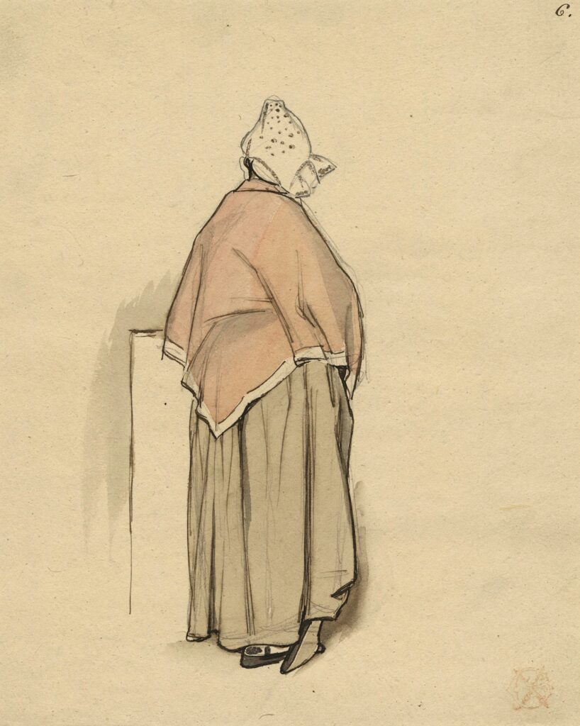 Gavarni – Femme de dos