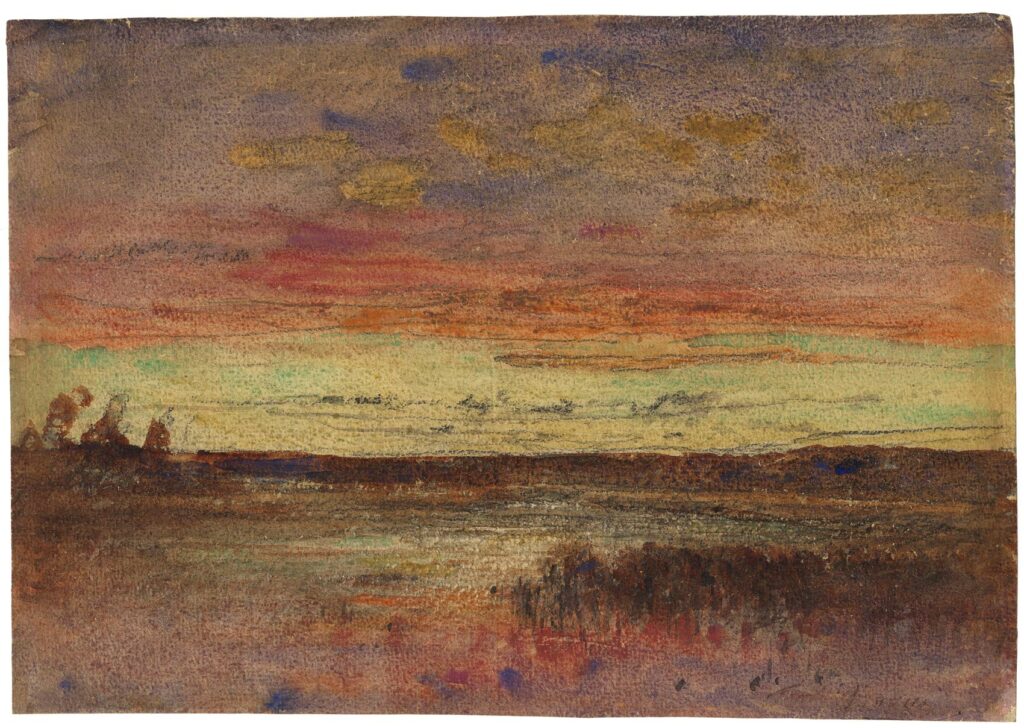 Ravier – Lever de soleil à La Levaz, Morestel
