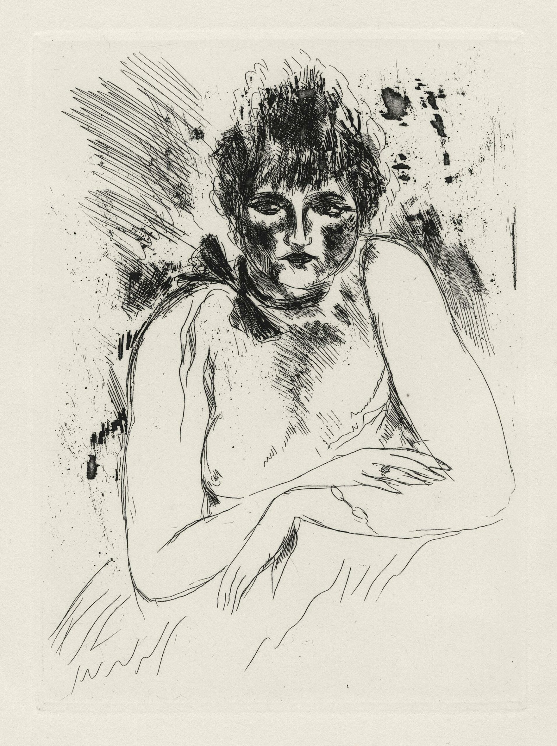 Albert-André-Marie DUNOYER DE SEGONZAC, Folle des Halles, 1929, Illustration pour l’ouvrage de Charles-Louis Philippe intitulé Bubu de Montparnasse, 1929., Galerie Paul Prouté Paris