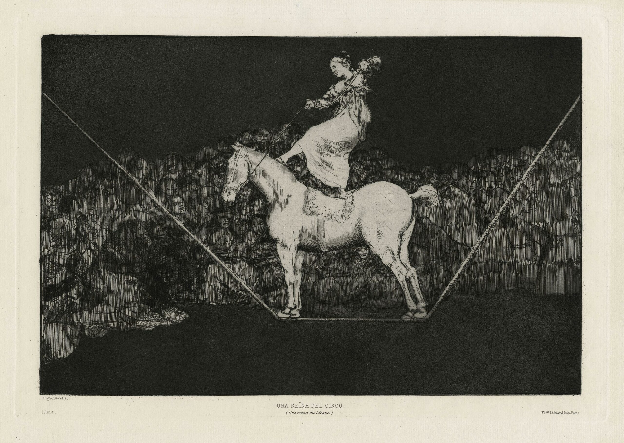 Francisco GOYA Y LUCIENTES, Disparate puntual (Ponctuelle sottise), 1816, Planche de la suite de quatre sujets supplémentaires de la série intitulée Les Proverbes ( Los Disparates), 1816-1823., Galerie Paul Prouté Paris