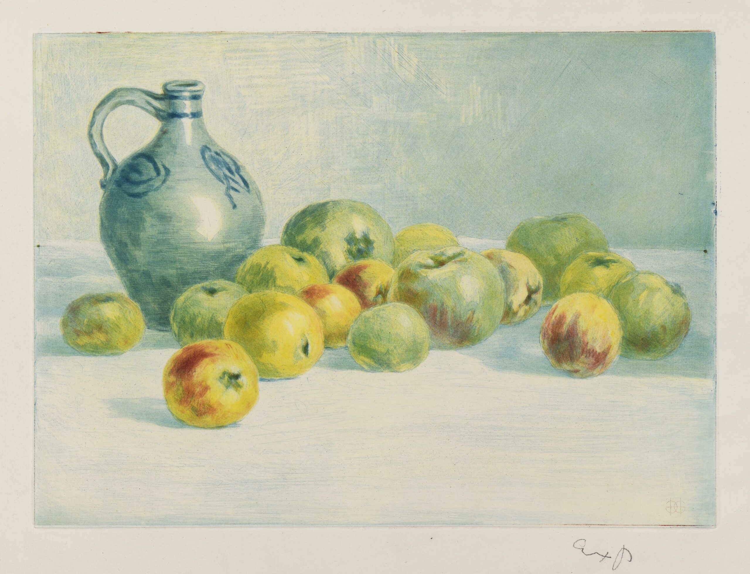 Henri GUÉRARD, Les pommes, 1895, Gravure originale à l&rsquo;eau-forte, pointe sèche et roulette, Galerie Paul Prouté Paris