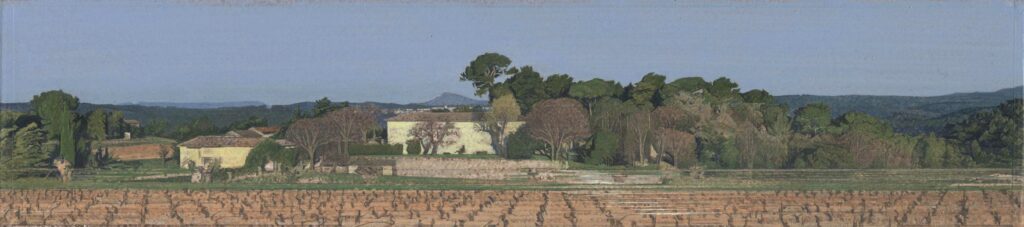Bacquet – Le Château de Selle, matin de fin d’hiver (domaine viticole à Taradeau dans le Var)