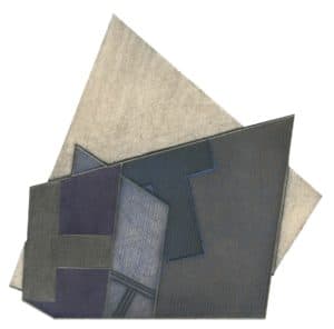 Sans titre (composition en gris clair, gris foncé, bleu et noir)