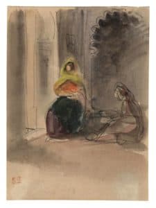 Femme juive dans son appartement