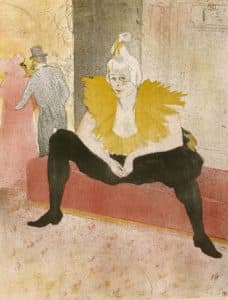 La clownesse assise: Mademoiselle Cha-U-Ka-O