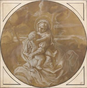 Vierge à l’Enfant dans un paysage