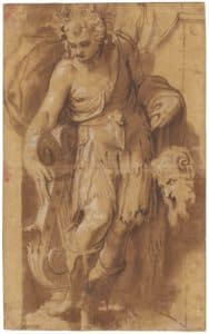 Apollon s’appuyant sur sa lyre