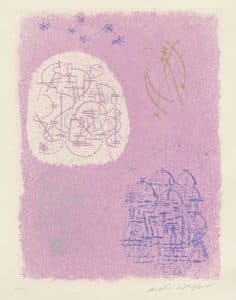 Composition abstraite en rose