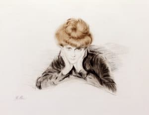 Visage encadré