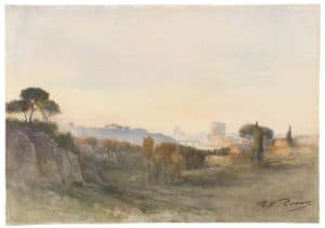 Vue de Rome depuis la campagne