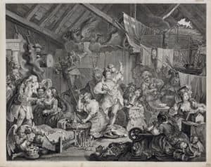 Strolling actresses dressing in a barn