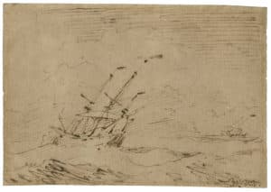 Bateau dans la tempête 