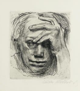 Autoportrait, la main gauche au front