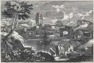 Superbe paysage orné de monuments d’une riche architecture… 