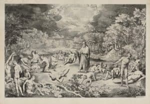 La vision d'Ezéchiel XXXVII ; les ossements desséchés reprennent forme humaine et le prophète leur rend l'esprit