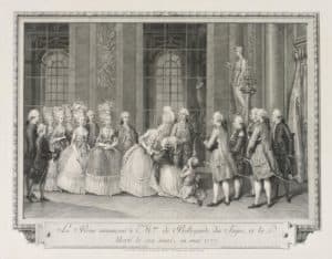 La reine annonçant à Mme de Bellegarde… la liberté de son mari, en mai 1777