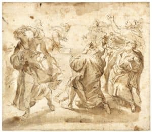 Étude pour une Assomption de la Vierge (recto) ; étude pour une tête de femme (verso)