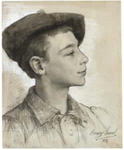 Portrait de jeune homme au béret
