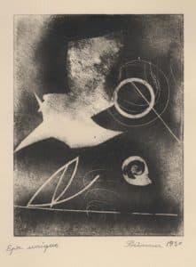 Etoile, cercle et oiseau