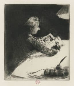 Marguerite Gachet (La lecture du soir) 