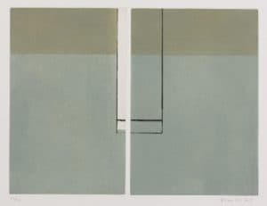 Sans titre (Composition en bleu, vert et noir)