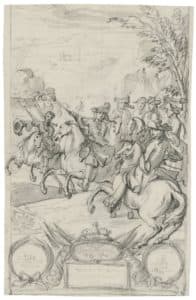 Cavaliers amorçant l'assaut