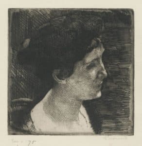 Le grand profil de femme