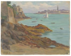 Les remparts de Saint-Malo depuis les rochers de Dinard