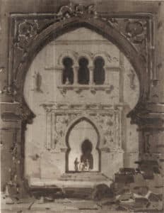 Personnages dans une architecture orientale