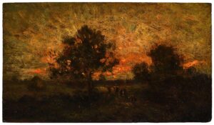Pâturage au crépuscule