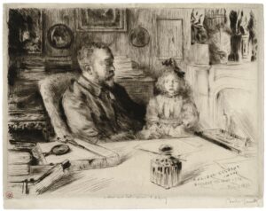 Alidor Delzant et sa fille