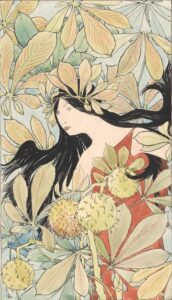Femme aux branches de marronnier