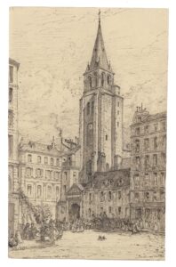 Vue de la place et de l’église de Saint-Germain-des-Prés