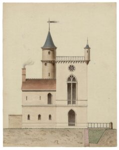 Projet de châtelet pour la porterie d’un domaine