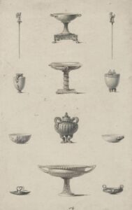 Vases et coupes découvertes à Herculanum 